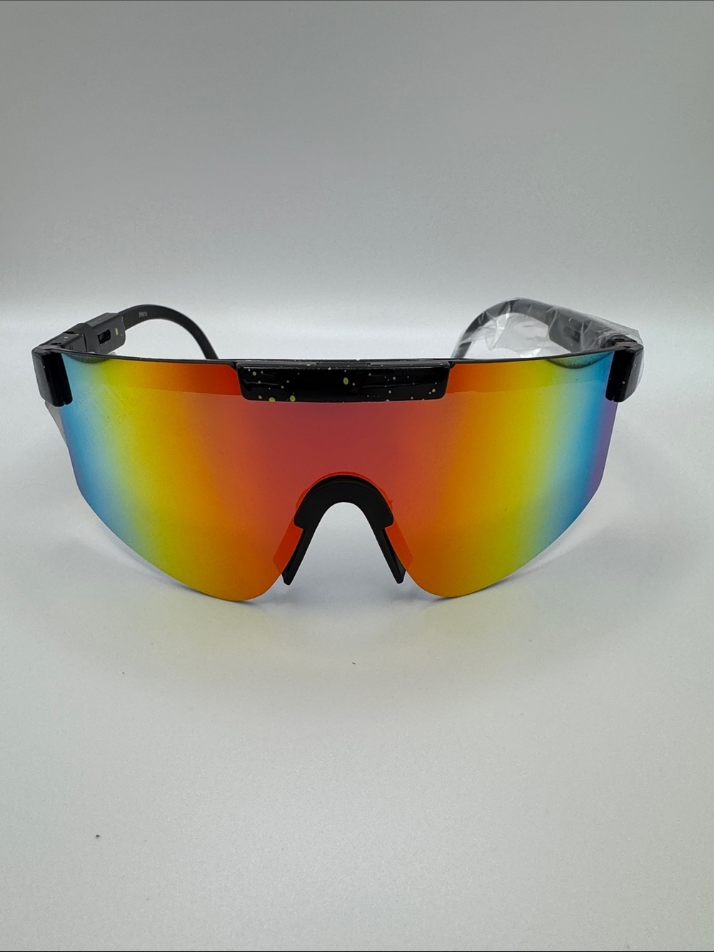 Men's Sport Shield Sunglasses - Rainbow Mirror Lens